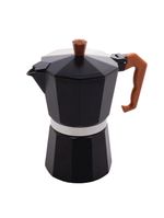 Cafeteira italiana wolff de alumínio preta fosca 300ml