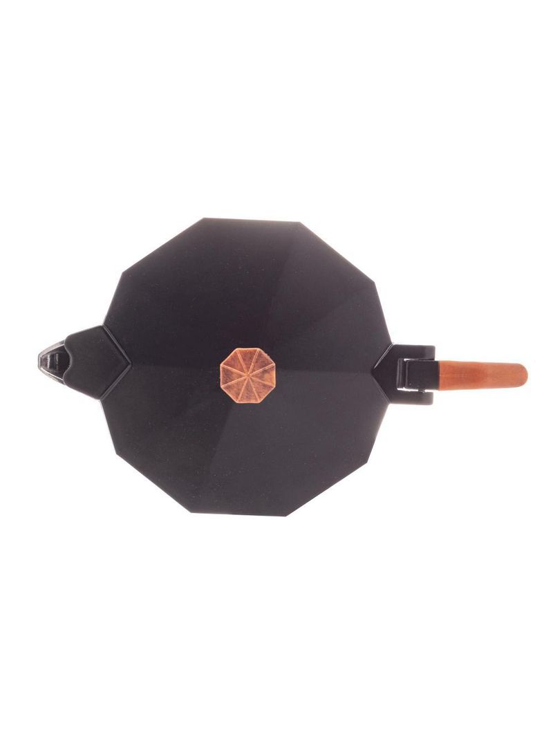 Cafeteira italiana wolff de alumínio preta fosca 300ml