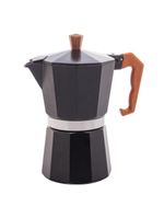 Cafeteira italiana wolff de alumínio preta fosca 300ml