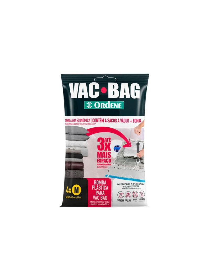 Conjunto vac bag tamanho médio - ordene
