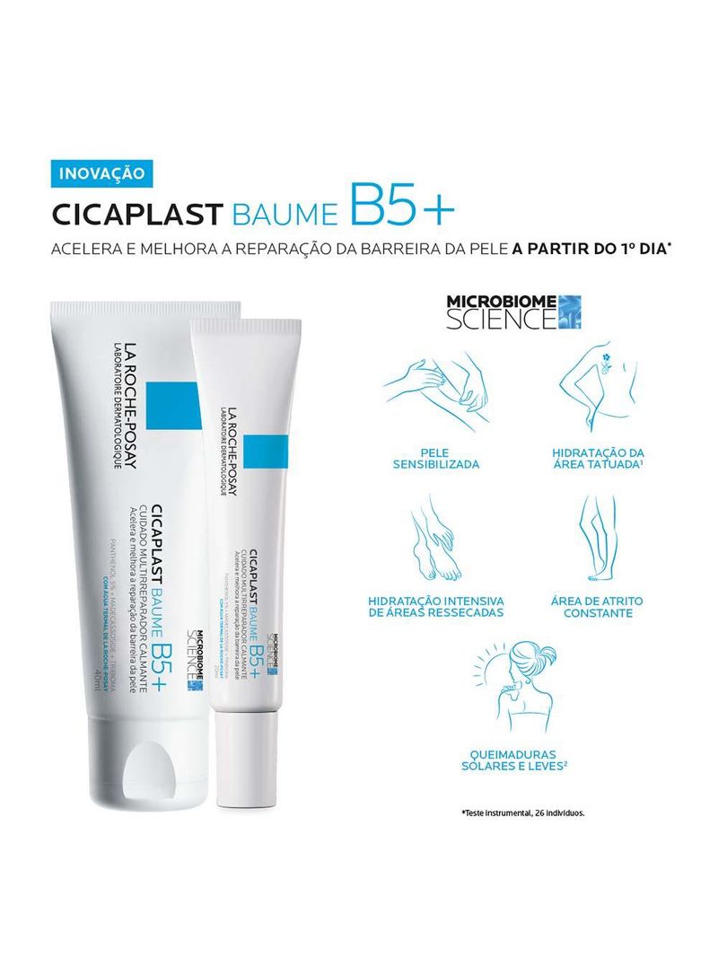Bálsamo multirreparador pele sensível e irritada la roche-posay cicaplast baume b5+
