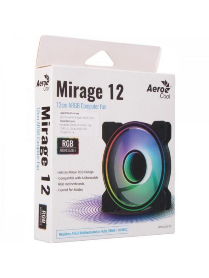 Cooler fan aerocool mirage 12 argb