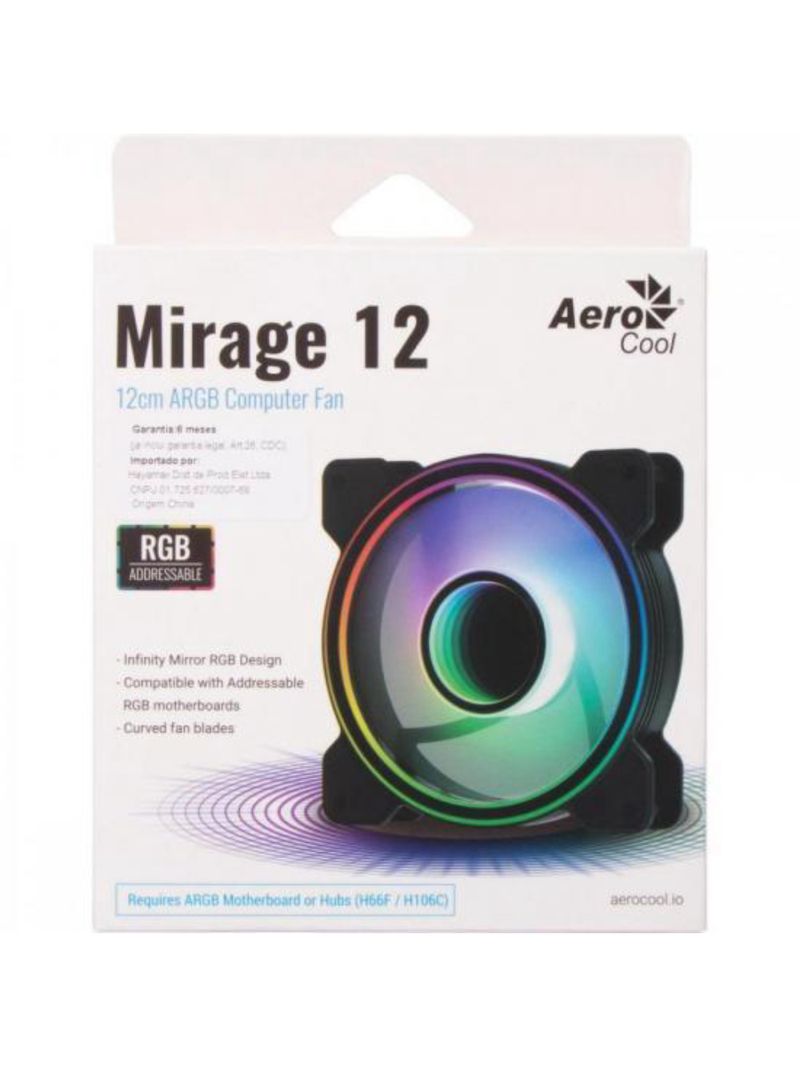 Cooler fan aerocool mirage 12 argb