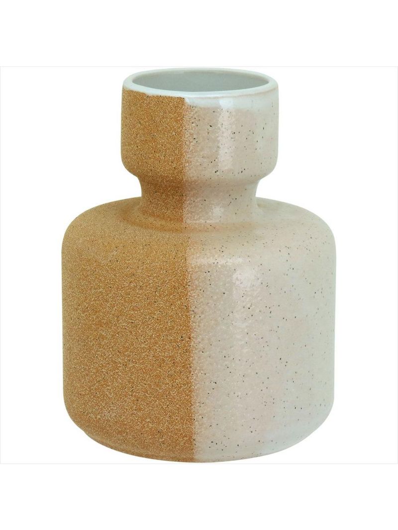 Vaso cerâmica 16x12x12cm amarelo