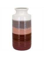 Vaso cerâmica 30x14x14cm marrom
