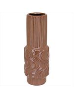 Vaso cerâmica 30x10x10cm marrom