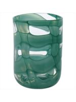 Vaso de vidro 22x16x16cm verde - verde