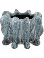 Vaso cerâmica 12x16x16cm cinza