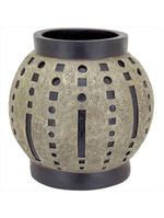 Vaso de resina 38x36x36cm cinza