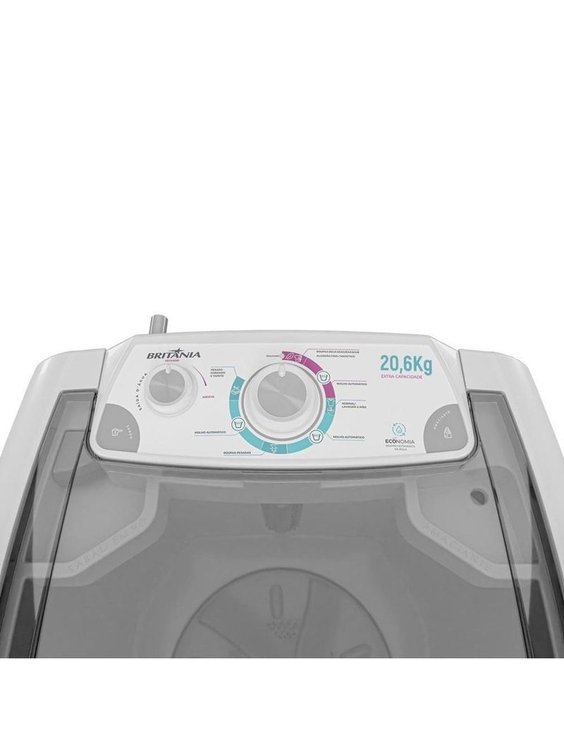 Lavadora De Roupas Britânia 20,6 KG Semi Automatica Branco BLR04 220V