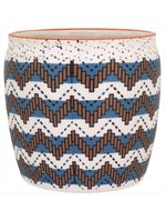 Cachepô de cerâmica 14x13x13cm azul