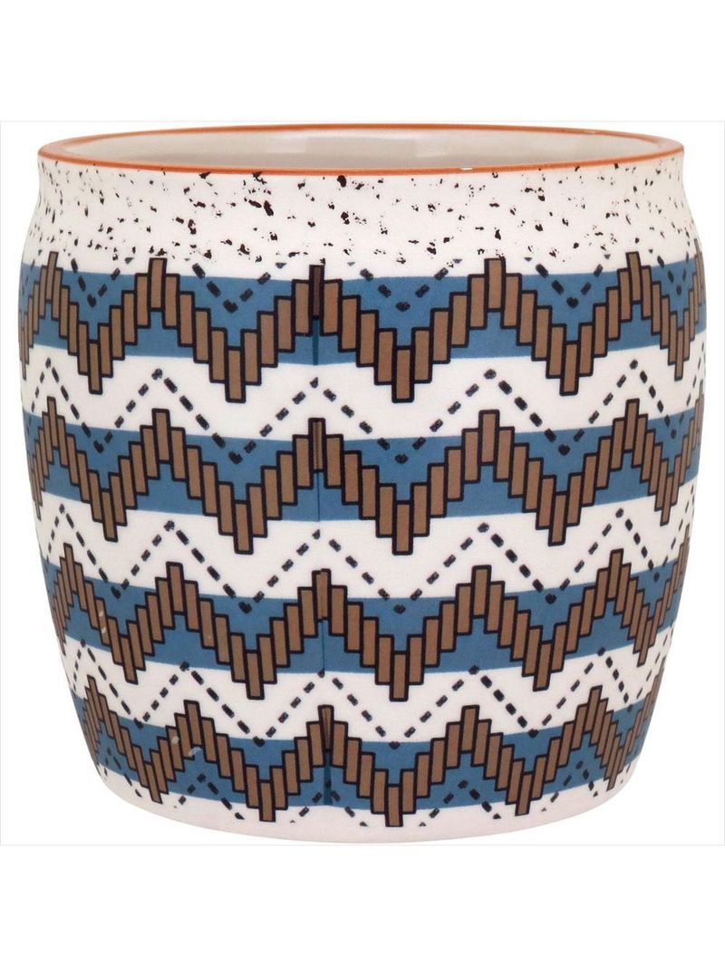 Cachepô de cerâmica 14x13x13cm azul