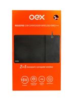 Mousepad com carregador wireless integrado 15w force oex