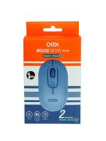 Mouse optico retro wireless e bluetooth azul ms604 oex