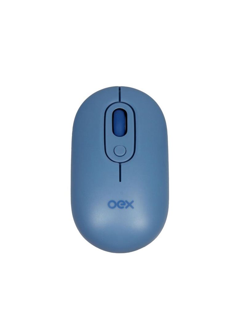 Mouse optico retro wireless e bluetooth azul ms604 oex