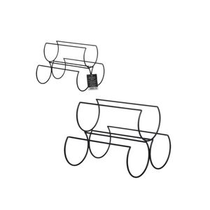 Suporte garrafas ferro manhattan hauskraft preto