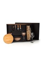 Kit queijo e vinho com espaço para garrafa - 7 peças - não acompanha garrafa