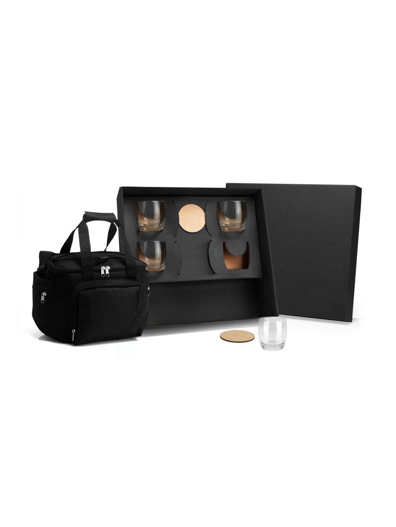 Kit whisky com bolsa térmica - 9 pçs welf