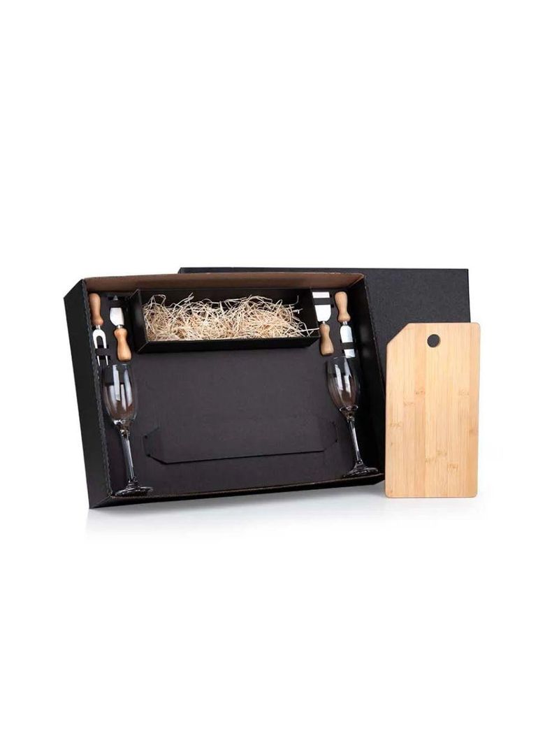 Kit para queijo e champagne - 7 peças