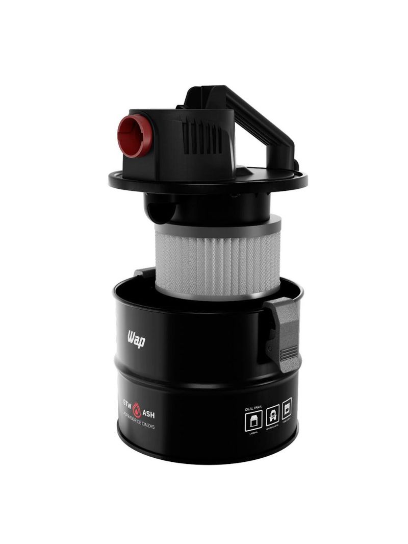 Aspirador de cinzas wap gtw ash para churrasqueira, filtro hepa e alça de transporte 127v