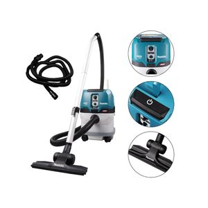 Aspirador de pó 15l sem fio 40v com sistema aws mangueiras bocais tubos 10 sacos vc004glz01 makita