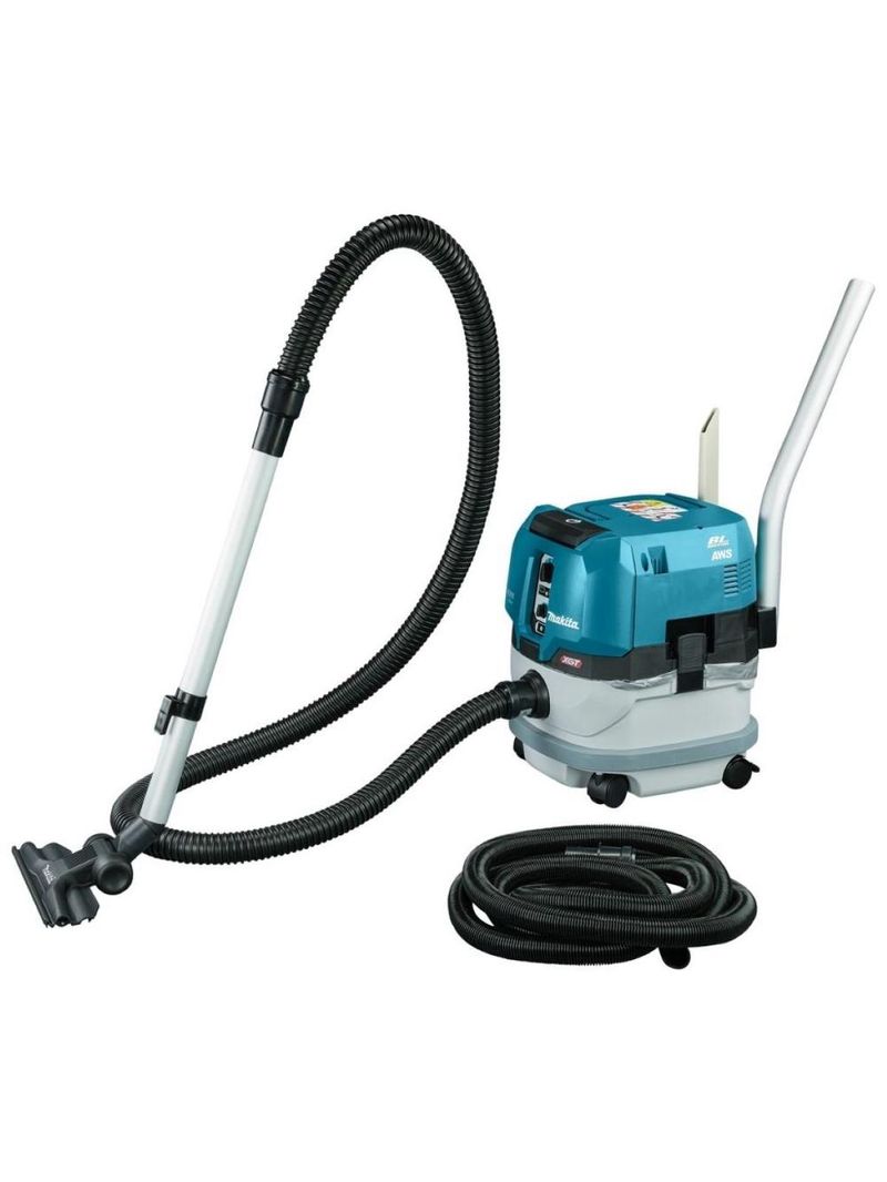 Aspirador de pó 8l sem fio 40v com sistema aws filtro hepa mangueiras 10 sacos vc002glz01 makita