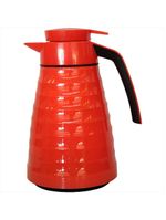 Garrafa térmica vermelha com ampola de vidro 1l