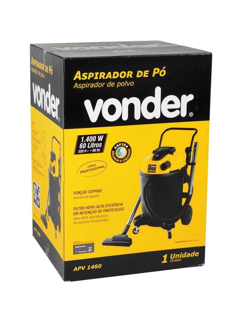 Aspirador de pó 1400w 220v apv1460 vonder