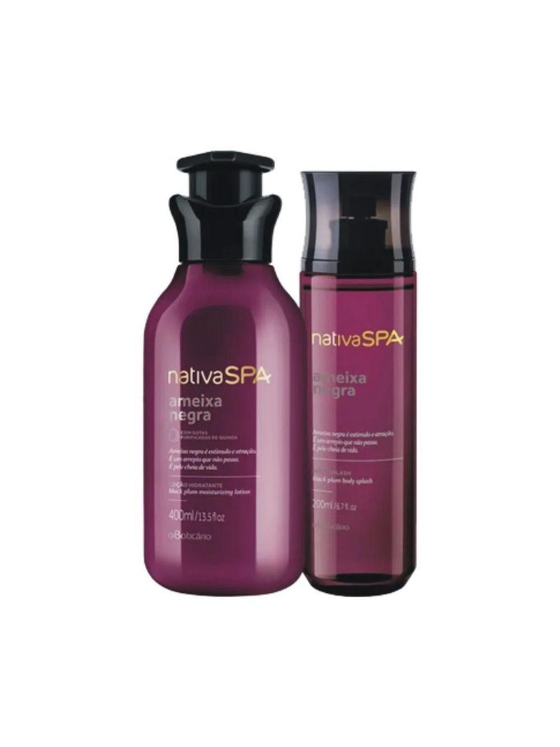 Combo Nativa Spa Ameixa Negra Creme Hidratante 400ml + Body Splash 200ml O Boticário