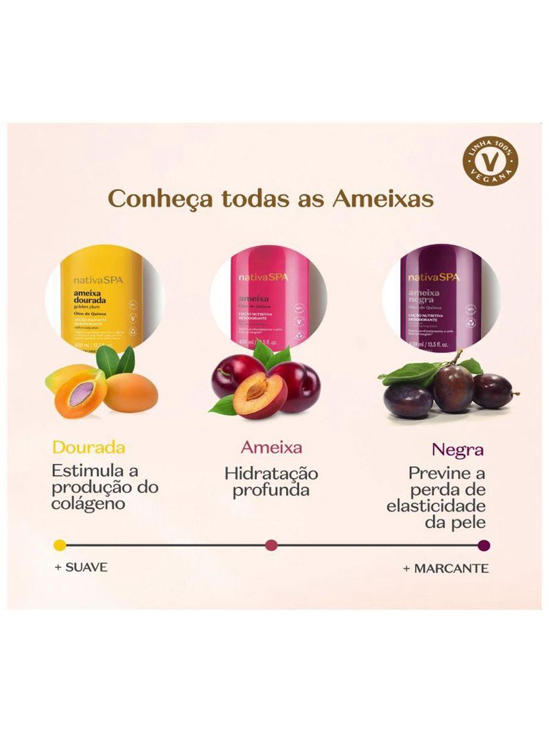 Combo Nativa Spa Ameixa Negra Creme Hidratante 400ml + Body Splash 200ml O Boticário