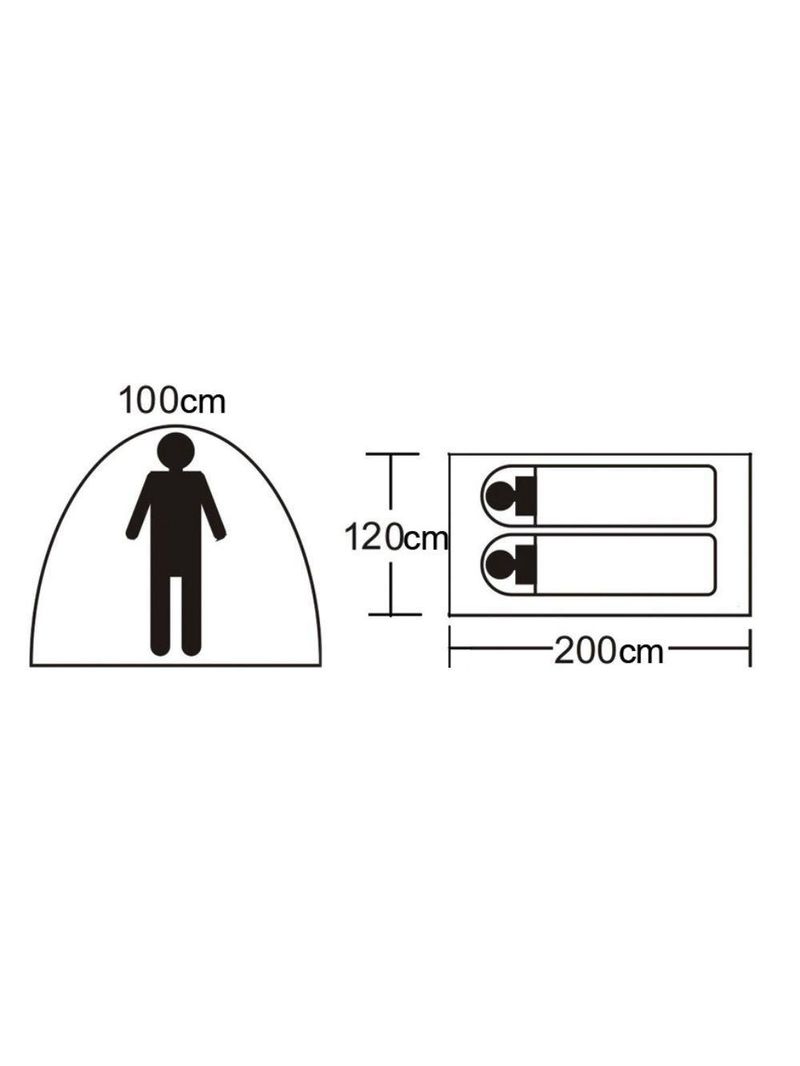 Barraca san valentin para 2 pessoas teto em poliéster 200x120x100cm kala