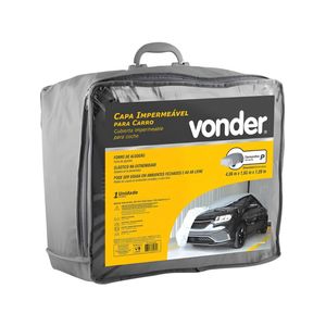 Capa impermeavel para cobrir carro tamanho p vonder automotiva protetora forrada universal cinza