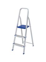 Escada de alumínio 3 degraus tesoura capacidade 120 kg mor