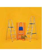 Escada de alumínio 3 degraus tesoura capacidade 120 kg mor