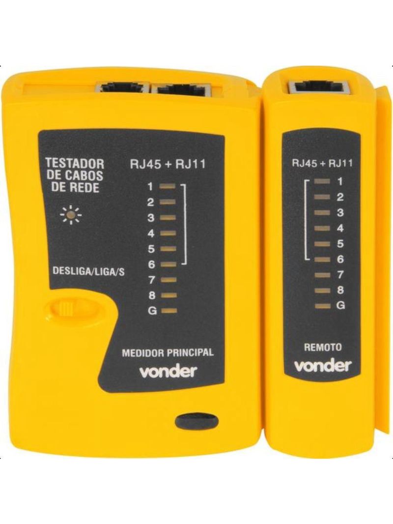 Jogo testador cabo de rede com acessórios vonder