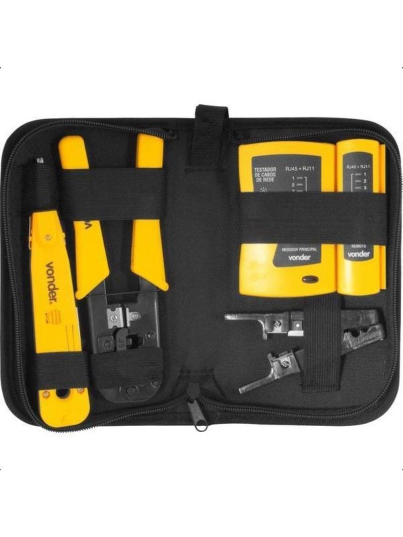 Jogo testador cabo de rede com acessórios vonder