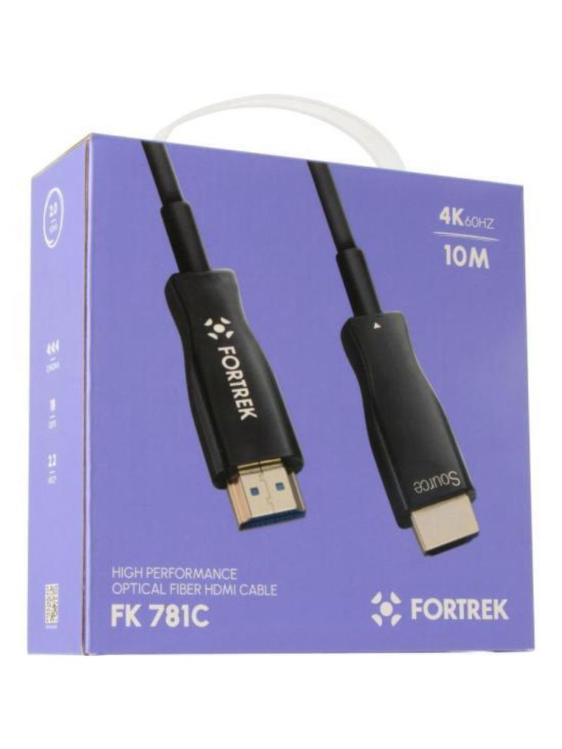 Cabo hdmi fibra Óptica 4k fk 781c 10m fortrek