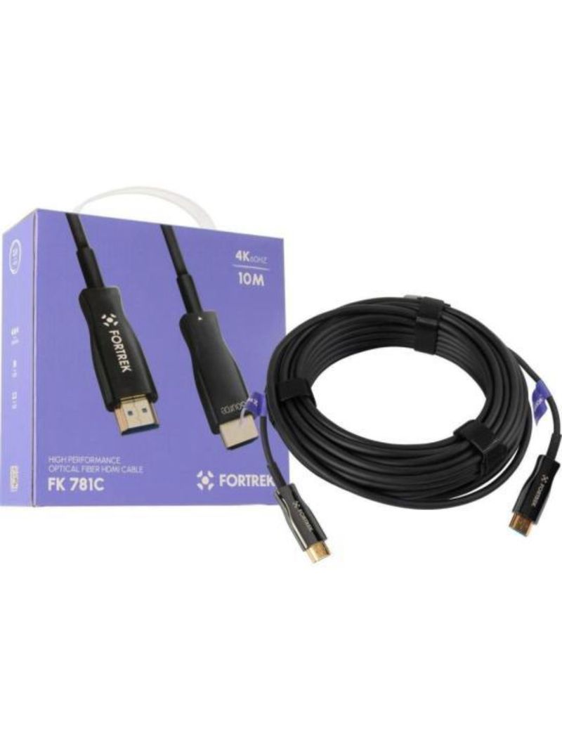 Cabo hdmi fibra Óptica 4k fk 781c 10m fortrek