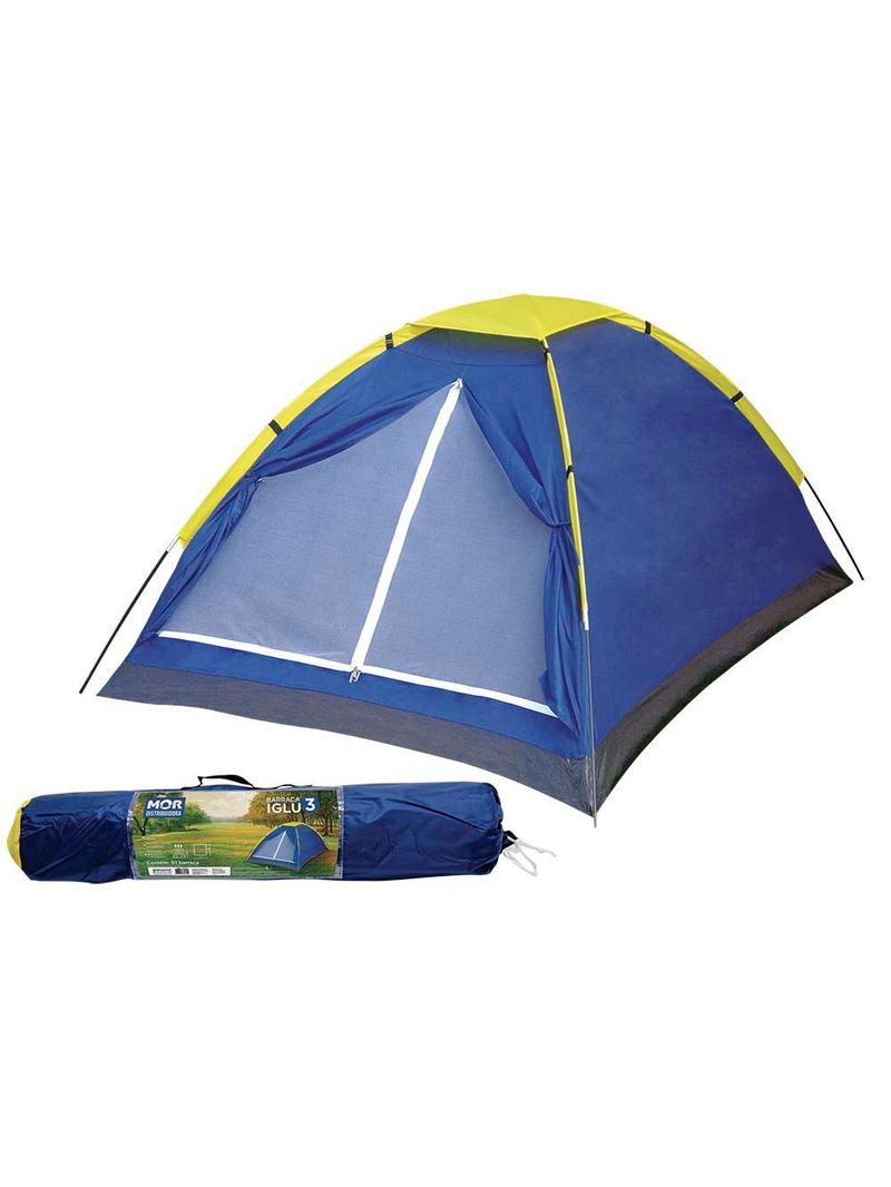 Barraca 3 pessoas camping acampamento iglu mor