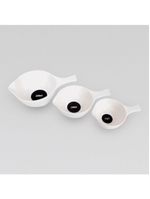 Jogo de 3 tigelinhas brancas com cabo