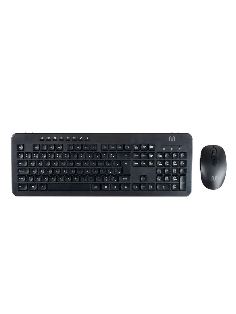 Kit teclado e mouse sem fio multi (multilaser) recarregável com bateria 200mah - tc250
