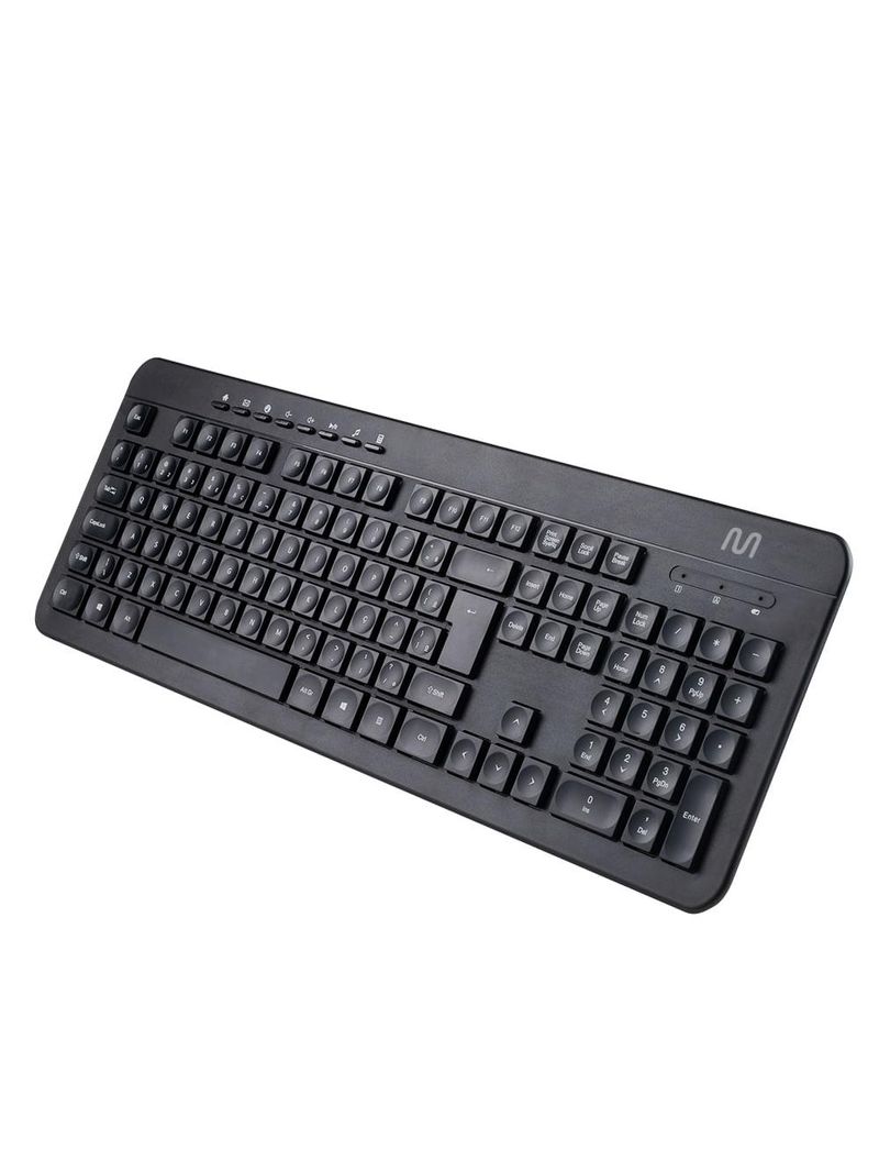 Kit teclado e mouse sem fio multi (multilaser) recarregável com bateria 200mah - tc250
