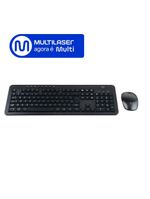 Kit teclado e mouse sem fio multi (multilaser) recarregável com bateria 200mah - tc250
