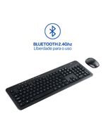 Kit teclado e mouse sem fio multi (multilaser) recarregável com bateria 200mah - tc250