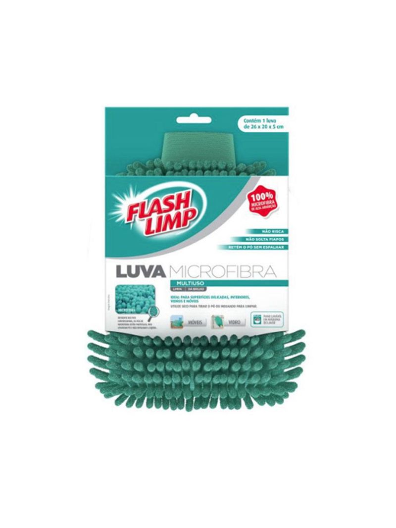 Luva multiuso de microfibra - flashlimp