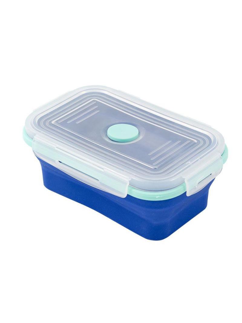 Porta alimentos retratil - flexivel - azul