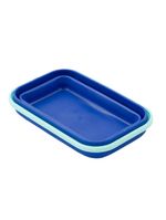 Porta alimentos retratil - flexivel - azul