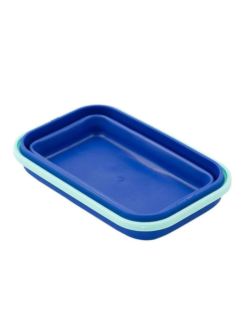 Porta alimentos retratil - flexivel - azul