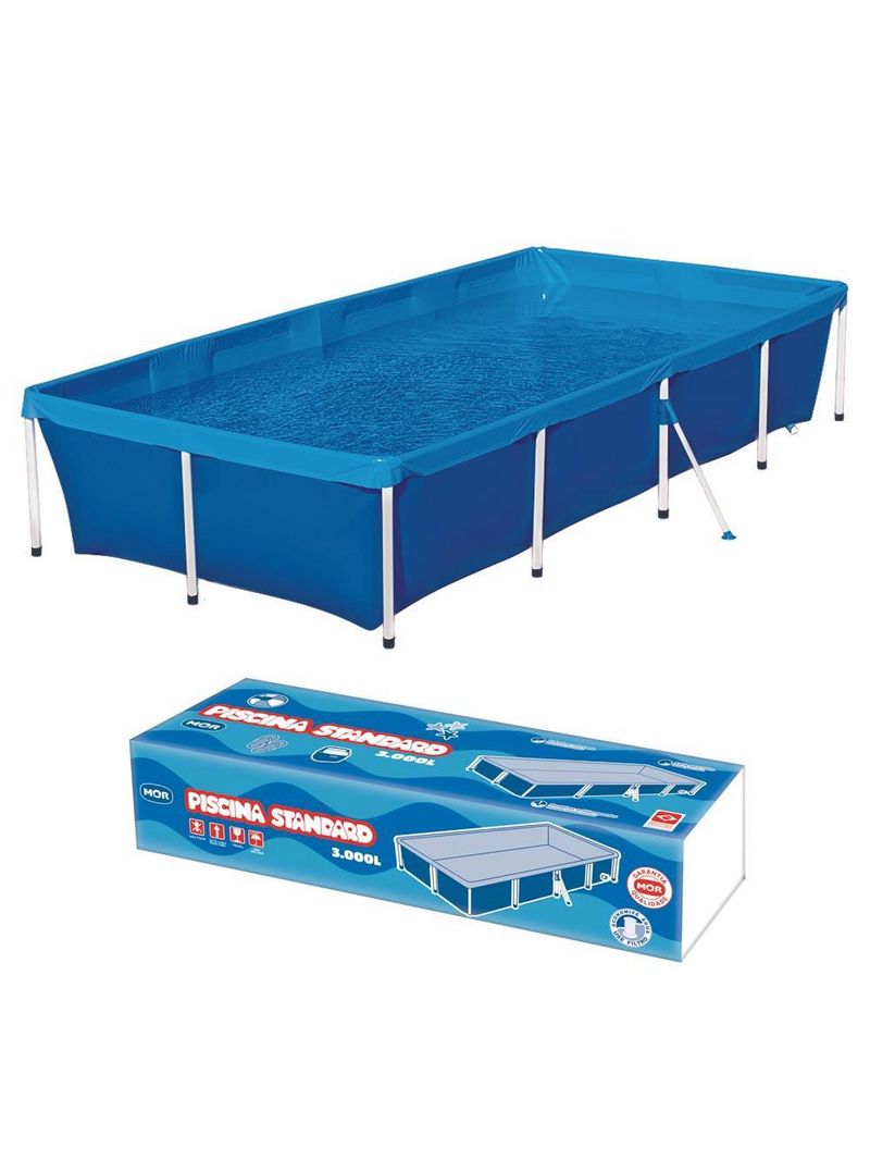 Piscina retangular 3000 litros estruturada mor