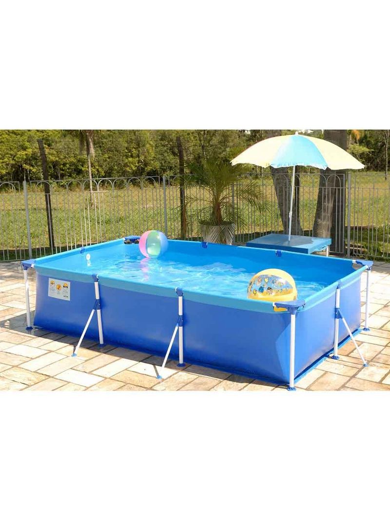 Piscina retangular 3700 litros estruturada premium mor